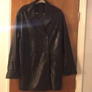 Coach large leather jacket